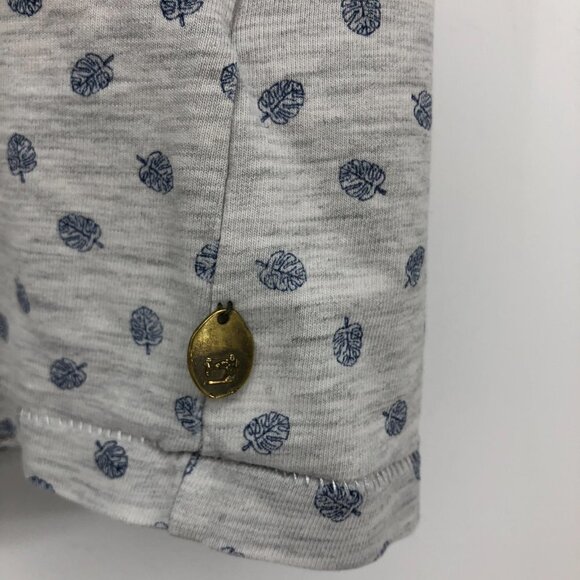 Scotch and Soda light grey palm leaf novelty all over print scoop neck T-shirt M - Picture 6 of 12